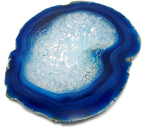 1 (ONE) Agate Coaster - Blue Colored Agate Coasters Rock Paradise COA (AM10B2)