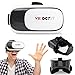 OCT17 VR 2.0 2nd Gen Virtual Reality 3D Glasses Goggle Headset with Adjustable Focal Eye Pupil Distance Resin Lens For 4.7 to 6 inch Smartphones IOS Android Iphone 6 plus Samsung Galaxy S6 Edge