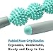 Premium Muscle & Cellulite Massage Sticks for Back, Leg, Foot, Neck, Abs, Fascia Fat Blaster Stick, Myofascial Release Massager Balls to Relieve Deep Tissue Soreness, StressAches & Pains (Mint green)
