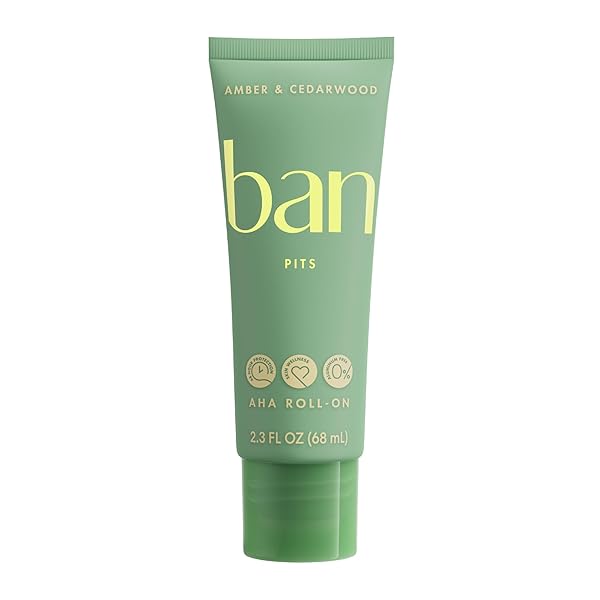 BAN INVISIBLE ROLL-ON ALUMINUM-FREE AHA DEODORANT FOR WOMEN...