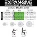 Expansive Living Anti Burst Exercise Ball (Black, 55cm) -2,000lbs STATIC STRENGTH STABILITY, PROFESSIONAL GRADE. Balance Ball | Physio Ball | Swiss Ball | Yoga Ball | Birthing Ball | Office Ball Chair