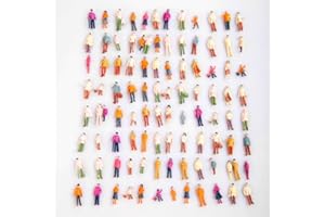 100pcs Painted Model People 1 100 HO Scale Mix Passenger Figures for Train Layout Landscape Park Street