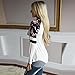 AIMTOPPY Women Floral Splice Print Long Sleeve Round Neck Pullover Blouse Tops T Shirt (S)