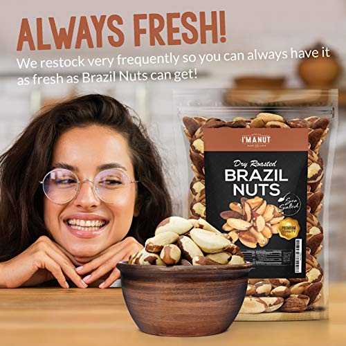 Dry Roasted Brazil Nuts Sea Salted 32oz (2 Pounds) No oil No