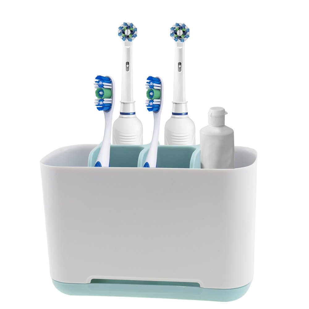 Toothbrush Caddy, Sam4shine Upgraded Bathroom Toothbrush Holder, Electric/Battery Toothbrush and