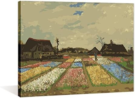 Diy Oil Painting Paint by number kit For Adults Kids Wall Art Paintings -Van Gogh Flower Garden 16x20inch