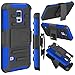 zenic Galaxy S5 Case, (TM) Hybrid Dual Layer Armor Defender Full-Body Protective Case Cover with Kickstand & Belt Clip Holster Combo for Samsung Galaxy S5 i9600 Case (Dark Blue)