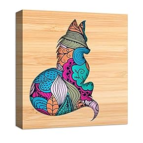 Canvas Wall Art Abstract Beautiful Colorful Animals Painting Artwork for Home Prints Framed - 12x12 inches