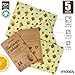 Beeswax Wraps - Set of 5 Resuable Bees Wax Food Wraps, Zero Waste Sustainable Storage for Sandwich, Cheese, Fruit, Bread, Snacks | Eco Friendly Alternative to Plastic Bags, Cling Wrap