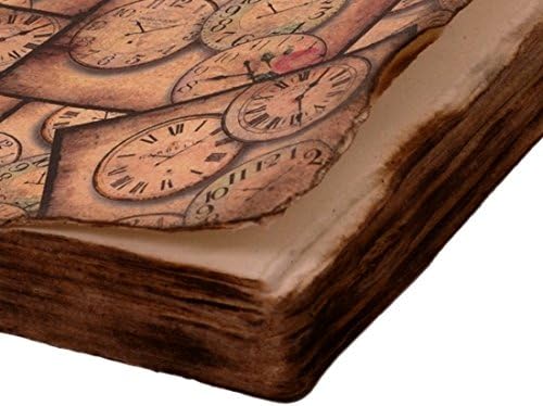 Purpledip Handmade Journal (Vintage Diary) 'Timeless Treasures': Fire Burnt Handmade Paper Notebook; Unique Gift For Personal Memoir (11115) - Image 5
