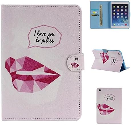 iPad Mini Case,Mini 2/3 Case - MAKEIT PU Leather Stand Case [Card Holder] Stylish Flip Folio Wallet Case Cover for iPad Mini 1/2/3 [Free screen protector,Stylus Pen] -Love you into pieces