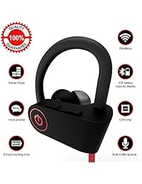 Auriculares inalámbricos Ulko, mejor Auriculares Bluetooth Auriculares, Running   Workout   Auriculares in ear   Auriculares de deporte auriculares bluetooth auriculares estéreo w Mic   Sweatproof HD   Cancelación de Ruido   Mejor regalo