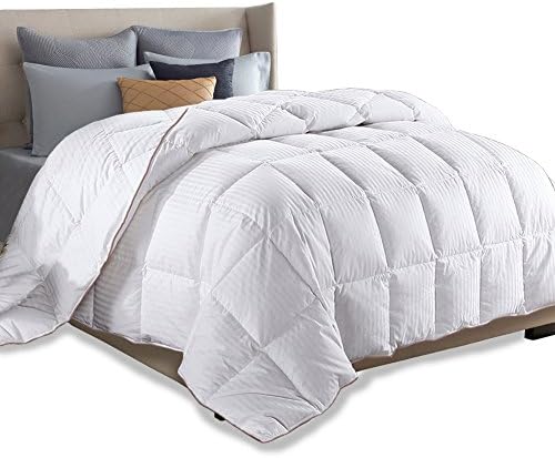 SNOWMAN King Size Duvet Insert White Goose Down Feather Comforter 100% Cotton Cover Fluffy Bed Quilt Blanket All Season (King, White)