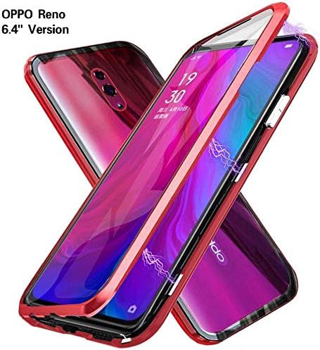 Suitable for Oppo Reno 10X Magnetic Transparent Tempered Glass Cover, with a Screen Protector 360 ° All-Round Protection of The Ultra-Thin Shell