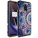 Rosebono Compatible with OnePlus 6T Case, Slim Hybrid Dual Layer Shockproof Hard Cover Graphic Fashion Cute Colorful Silicone Skin Cover Armor Case for OnePlus 6T (Mandala)