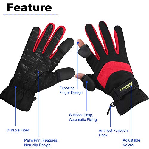image for EnergeticSky Waterproof Winter Gloves,3M Thinsulate Ski & Snowboard Gl