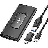 Aiibe 1TB External SSD USB C Portable SSD USB 3.2 Gen 2, Up to 1050MB/s, External Solid State Drive 1TB External Hard Drive for iPhone 17/16/15, Laptop (Black)