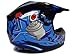TMS Youth Kids Black/Blue Punk Dirt Bike ATV Motocross Off-Road Helmet DOT (Large)