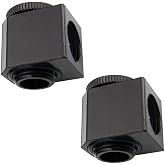 Koolance Adjustable Low Profile Elbow Fitting, Black, 2-Pack