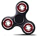 ApexPower EDC Tri Fidget Spinner For Kids and Adults Spinning 4mins+ Finger Toy Stress Reducer for Boring, Anxiety, Focusing (black+red)