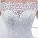 SISJULY Women's Sweetheart Lace Off The Shoulder Ball Gown Wedding Dress 8 White