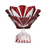 Fifth Avenue Crystal Aurora Pedestal Bowl, Medium, Ruby
