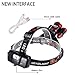 LED Headlamp, Loyalfire 3 Headlamp XML-T6 Bright Light 4 Modes Rotary Zoomable Waterproof Headlight Flashlight with Powered Battery USB Rechargeable, for Camping/Hiking / Travel/Reading