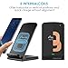 iPhone 8/8 Plus/X Wireless charger, ELEPHAS Fast Wireless charger 2 Coils Qi Quick Wireless Charging Stand for Samsung Galaxy Note 8, S8 Plus, S7 Edge, S6 Edge Plus, Note 5 Black (No AC Adapter)