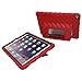 Apple iPad Air 2 Hideaway with Stand Red Gumdrop Cases Silicone Rugged Shock Absorbing Protective Dual Layer Cover Case