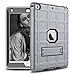 DONWELL iPad Case 9.7 iPad 6 Cover 2018 Heavy Duty Shockproof Defender Protective Cover with Kickstand Designed for iPad 5 5th Generation Model A1823 A1822 A1893 (Type2- Grey/Black)