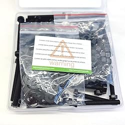 Pzsmocn 150 Pieces/50 Sets M5*40 mm Plastic Black