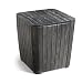 Keter Luzon Patio Side Coffee Table Outdoor Furniture Durable Resin Plastic Realistic Wood Look, Graphite primary