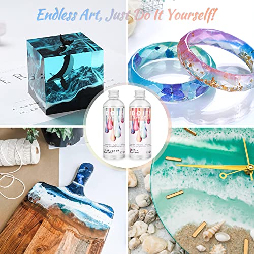EPODEX Crystal Clear Epoxy Resin Kit – UV Stable, Bubble Free For Countertops, Crafts