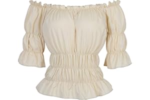 Kranchungel Peasant Blouses for Women: Renaissance Shirt Halloween Costumes Woman 2025 Pirate Costume Themed Party Aged 25-35