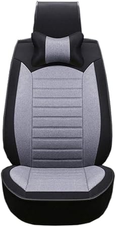 Amazon カーシートカバー ユニバーサルカーシートカバー 保護カーシートカバー チャイルドシートカバー ドッグシートカバー 防水 傷がつきにくく 滑りにくいリアシートカバー 5人乗り車に適しています グレー シートクッション 車 バイク