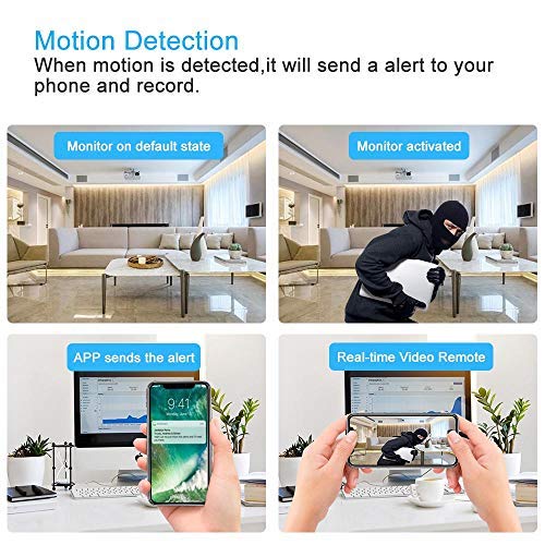 Hidden Camera WiFi Spy Camera, 1080P Clock Hidden Cam with Night Vision, 157° Angle Wireless IP Surveillance Camera for Home Security Monitor, Nanny Cam Video Recorder with Motion Detection