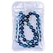 PLTbeads 6mm Blue Stripe Agate Smooth Round Shape Natural Gemstone Loose Beads For 1 Strand per Bag Approxi 15.5 inch 64-66pcs Jewelry Making