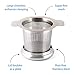 ZENZENZE Tea Infuser, Perfect Single Cup Brew Strainer for Loose Leaf Teas, Stainless Steel with Lid as Drip Tray, FREE RECIPE EBOOK