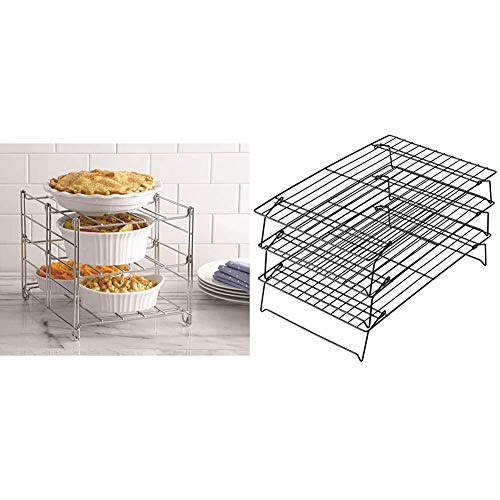 Betty Crocker 3tier Oven Rack & Wilton Excelle Elite 3Tier Cooling Rack for Cookies, Cakes and