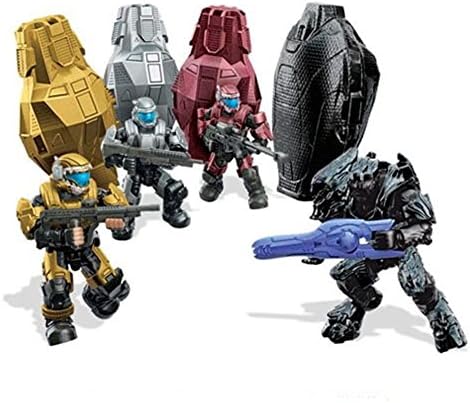 Halo Mega Bloks Metallic Series 4 Drop Pod Set Onyx, Platinum, Gold &amp; Crimson