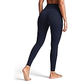 YUNOGA Women's High Waisted Leggings 25“ Inseam - Tummy Control Workout Leggings with Inner Pocket Buttery Soft Yoga Pants