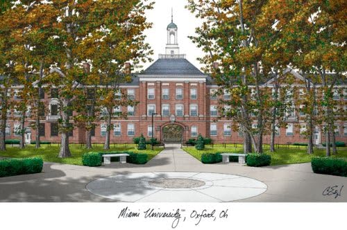 Amazon Com Campus Images Oh982 Miami University Ohio Lithographic