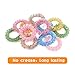 Spiral Hair Ties Ponytail Holder spiral Hair Bands coil Hair ties phone cord hair ties-12pcs Light Sandwich Color