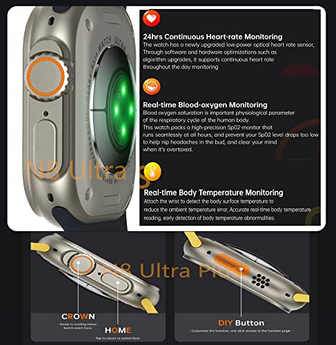 SmartWatch for Men Women, Activity Fitness Tracker Blood Oxygen Heart Rate Sleep Monitor Pedometer,1.8DIY Touch Screen18Sport ModesWireless Charging4