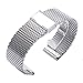 YISUYA 22mm Solid Milanese Mesh Stainless Steel Strap with Hook Buckle Classic Polished Silver Watch Band Straps 2.2cm