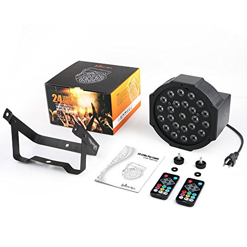 Par Stage Light, LaluceNatz 24LED RGBW Par Can with Remote Control DMX Lights for Church Wedding Party Stage Lighting - Thumbnail 7