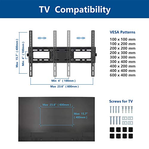 image for Rfiver Universal Mobile TV Stand Rolling TV Cart with Tilt Mount and L