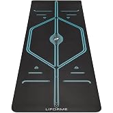 Liforme XL Yoga Mat - Patented Alignment Design, Advanced Non-Slip Grip | Eco-friendly, Non-Toxic, Sweat-Resistant, long, wide, 4.2mm thick mat for comfort, recommended for Hot Yoga, Free Yoga Bag