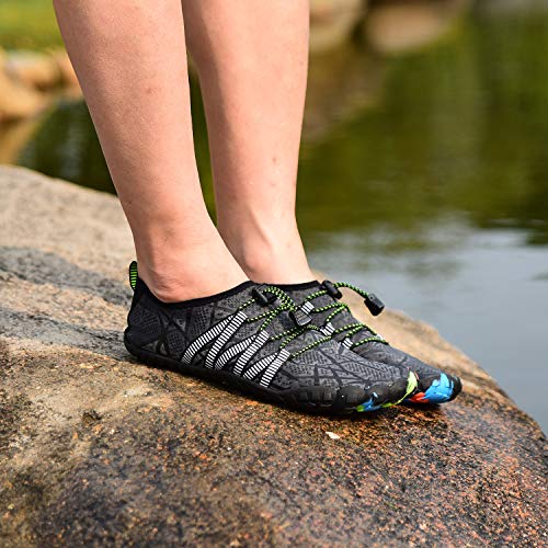 Mens Water Shoes Slip-on Toe Shoes Barefoot with Superior Cushioning