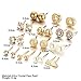 ERAWAN 12Pairs Women Girl Fashion Pearl Crystal Heart Stud Triangle Earring Set Jewelry EW sakcharn (Gold)